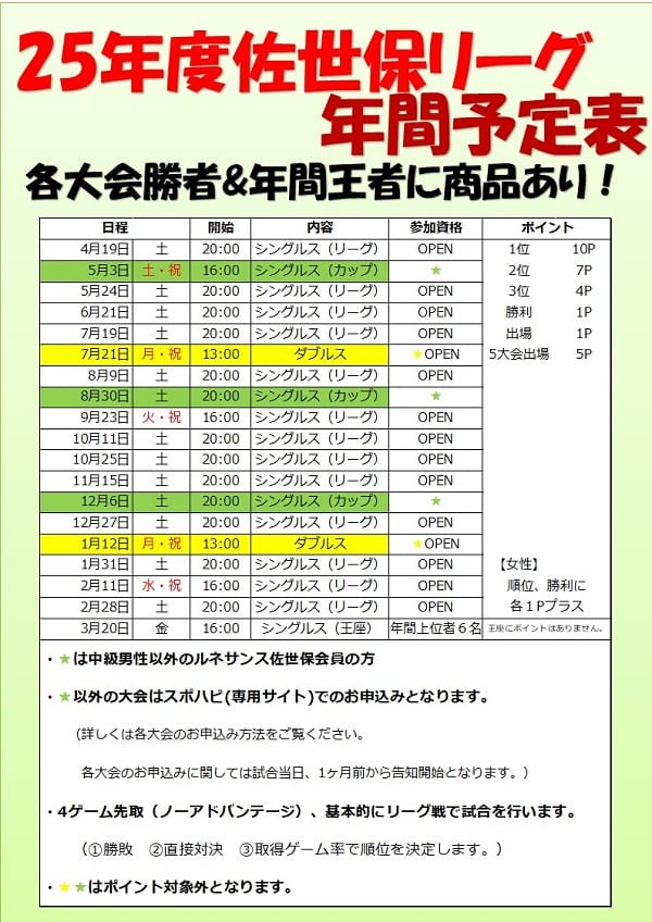 佐世保　試合　シングルス