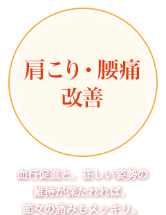 肩こり・腰痛改善