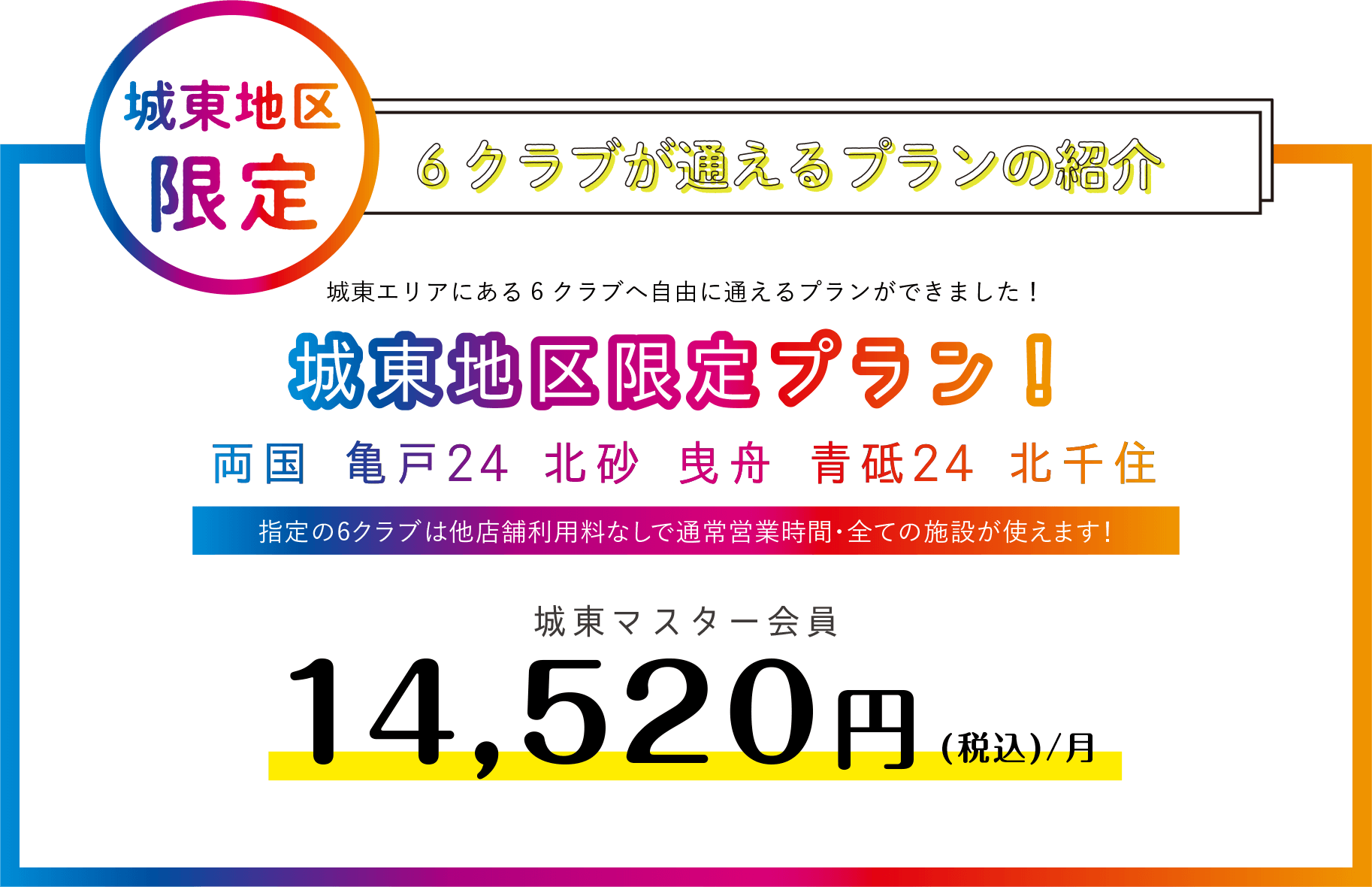 ルネサンス城東エリア 墨田区 江東区 葛飾区 足立区のフィットネスクラブ ルネサンス城東エリア 墨田区 江東区 葛飾区 足立区のフィットネスクラブ