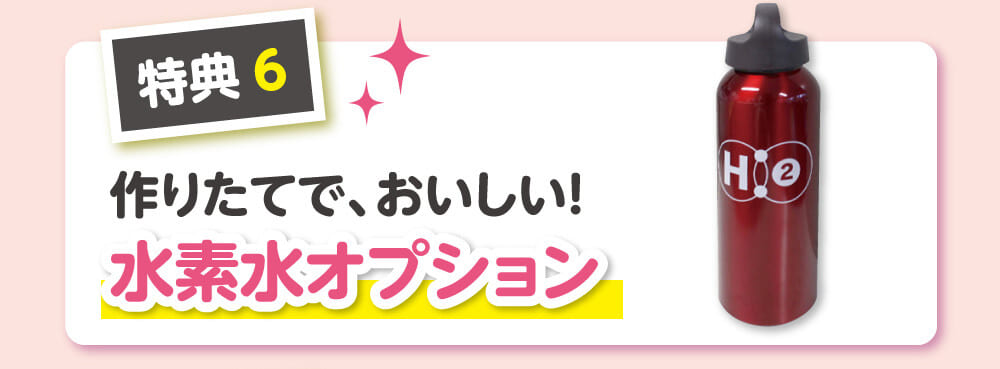作りたてでおいしい水素水オプション