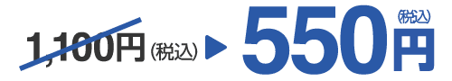 1,100円⇒550円（税込）